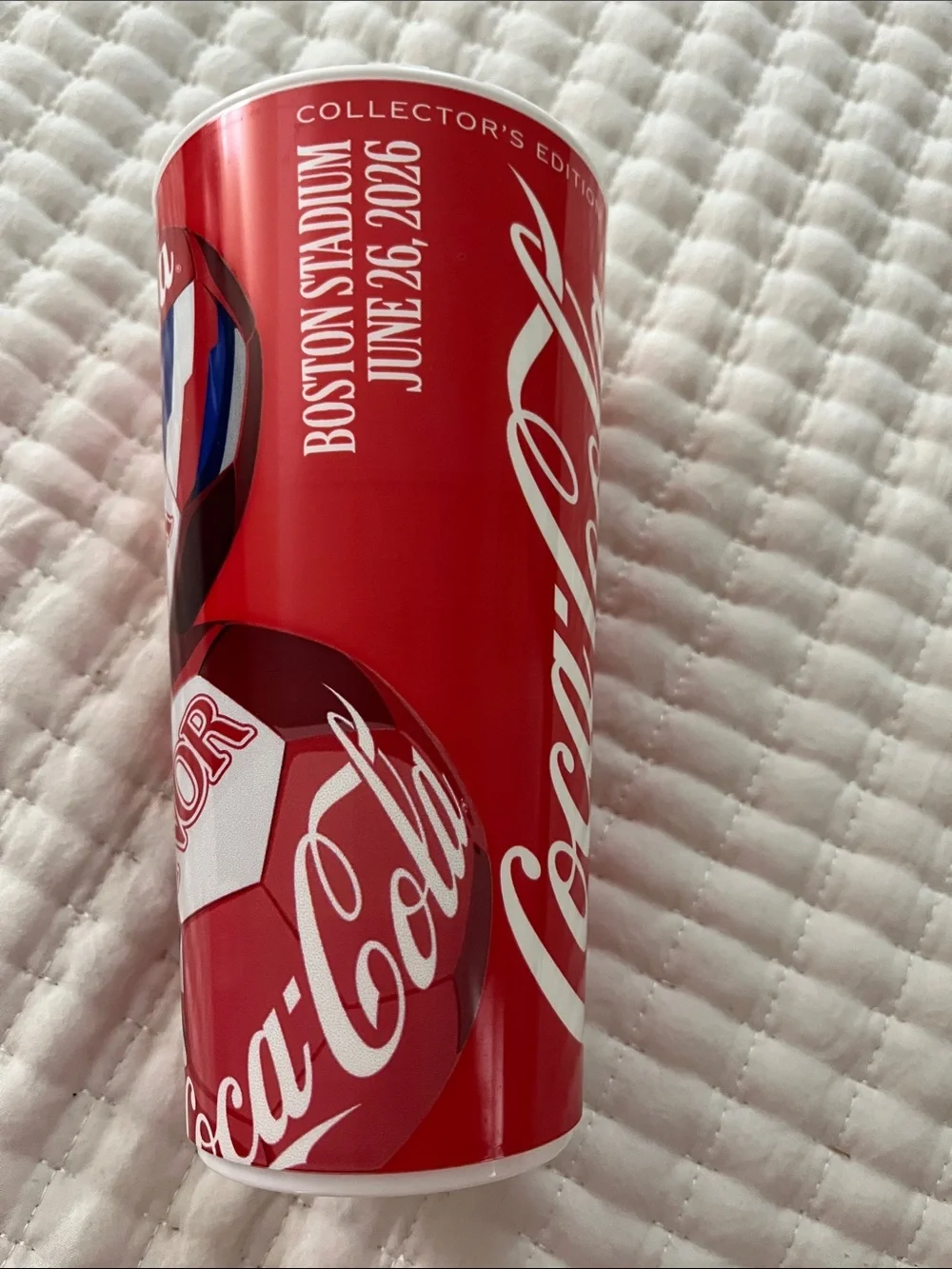 ⚽️ France 🇫🇷 vs Norway 🇳🇴 Coca-Cola Red White and Blue World Cup Soccer Cup ⚽️